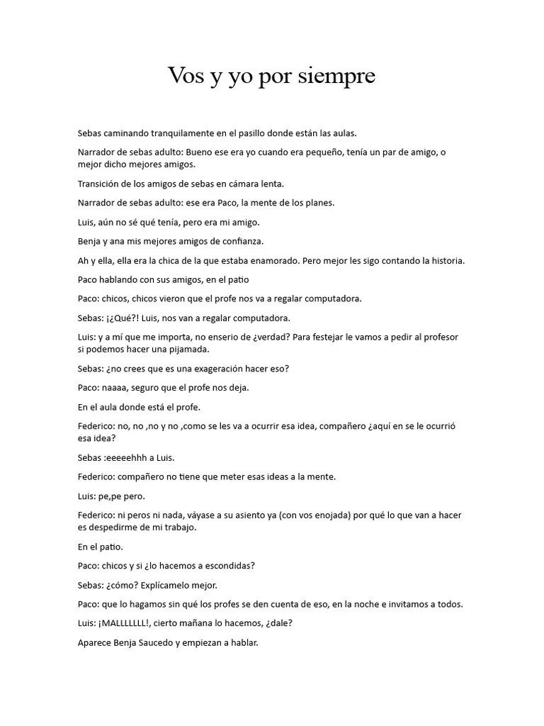 Guión de Vos y Yo Por Siempre3 PDF
