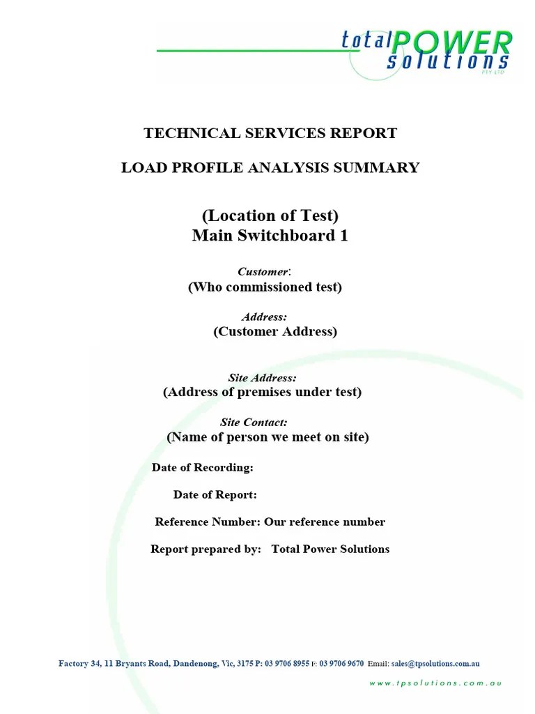 Sample Power Quality Report PDF Electrical Engineering Electricity