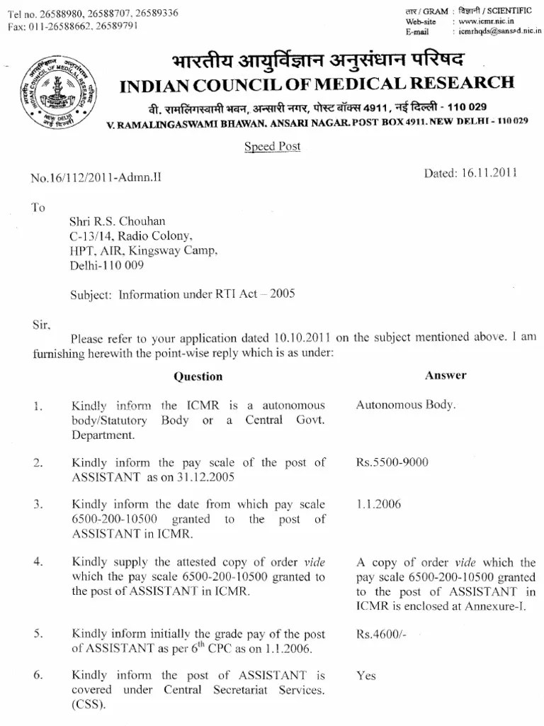 ICMR GRANTED 4600 GP TO ASSISTANTS