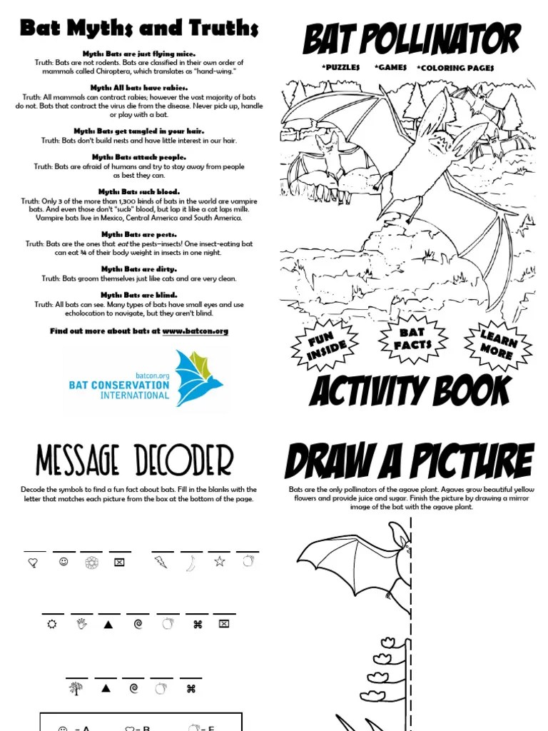 Bat Pollinator Activity Book[2] PDF Bat Flowers