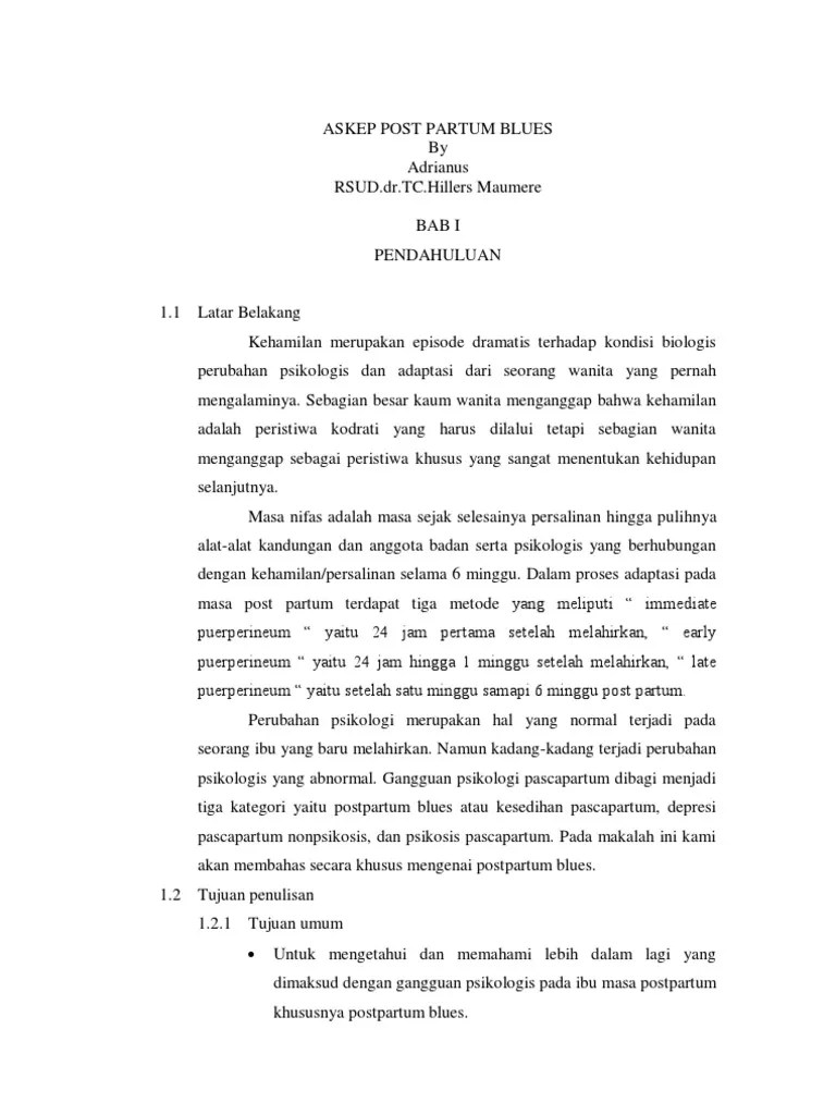 ASKEP POST PARTUM BLUES PDF