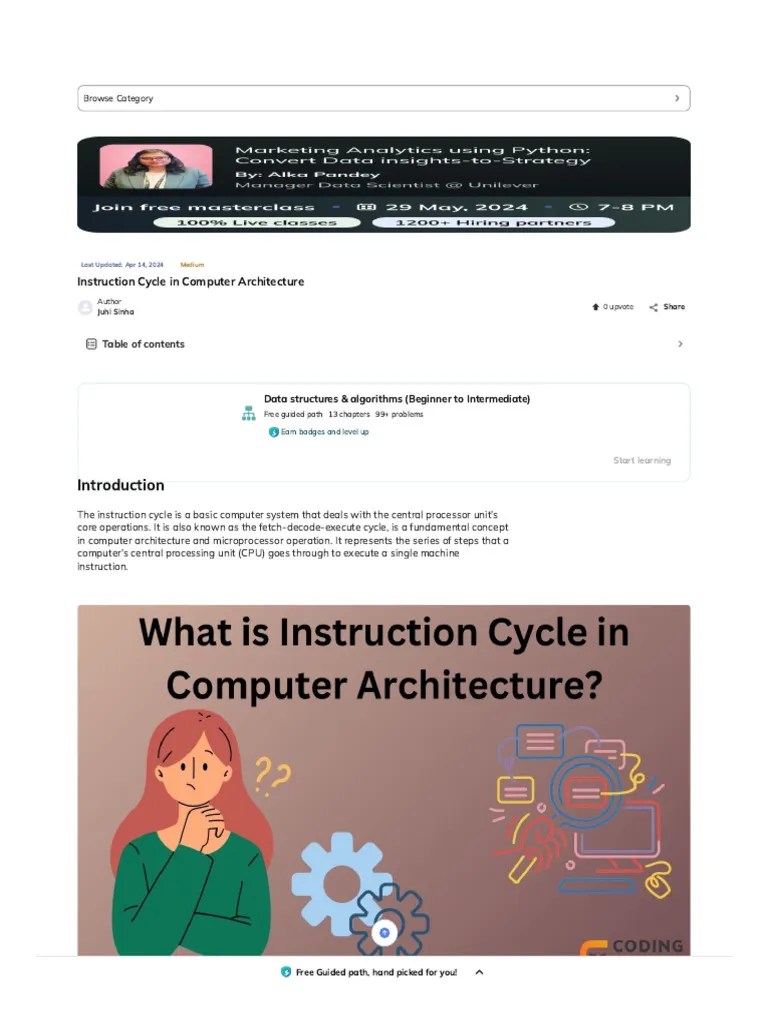 Instruction Cycle in Computer Architecture Naukri Code 360 Download