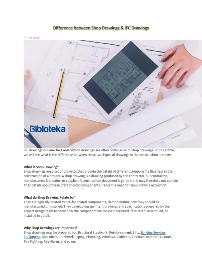 Difference Between Shop Drawings and IFC Part.2 PDF Engineering