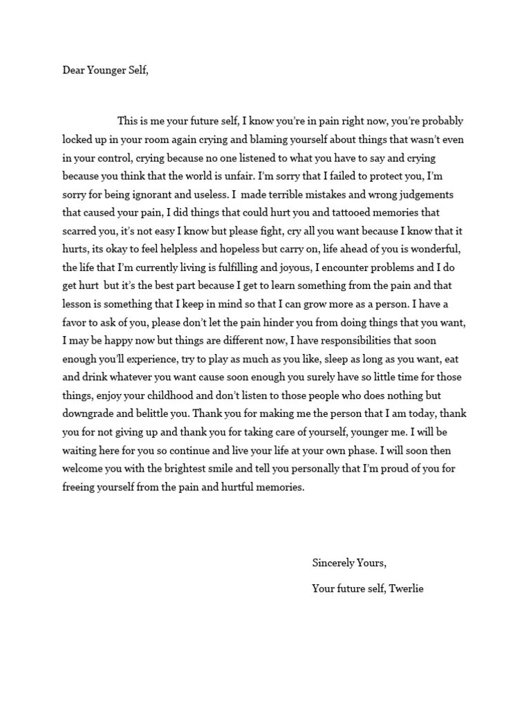 Letter To My Younger Self PDF