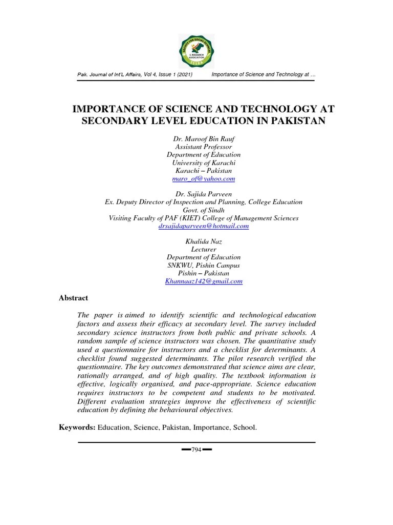 44importanceofscienceandtechnologyatsecondaryleveleducationin