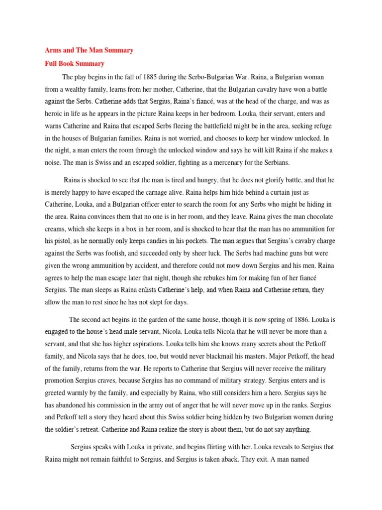 Arms and The Man PDF