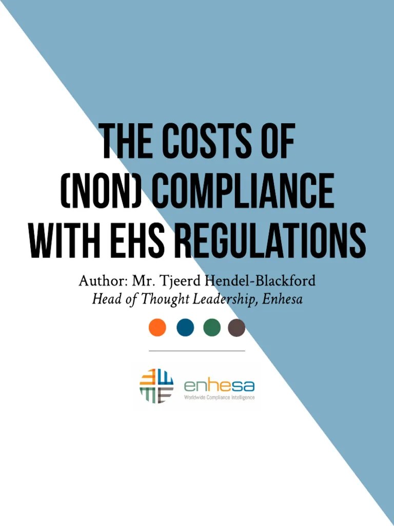 The Cost of Non Compliance To OSH Download Free PDF Regulatory