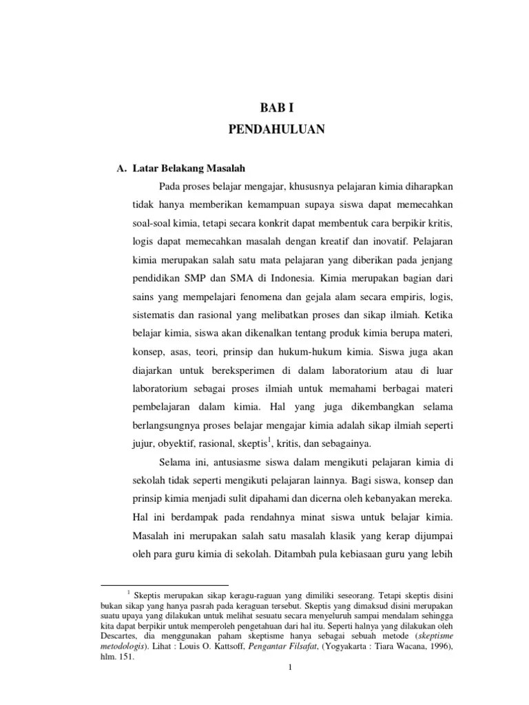 Skripsi Penelitian Tindakan Kelas (PTK) Metode Eksperimen SMP