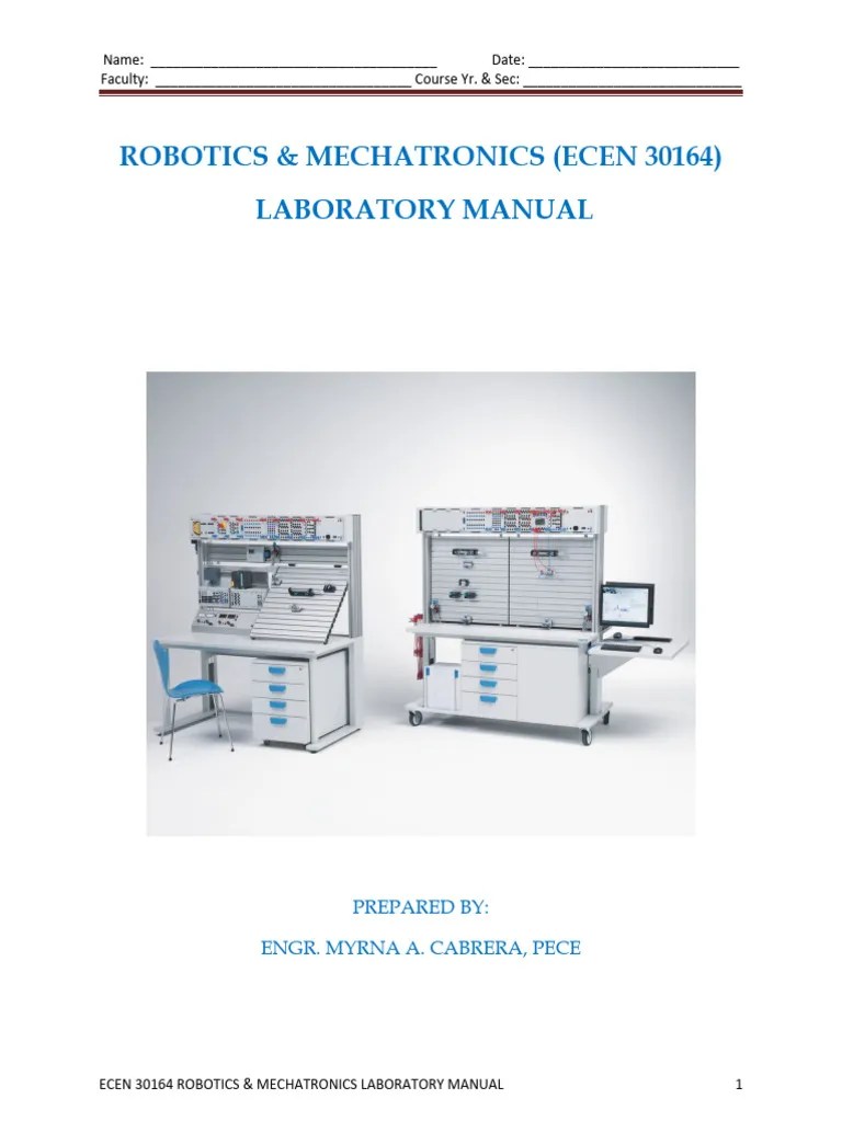 Lab Manual Robotics & Mechatronics (Ecen 30164) With Rubric PDF