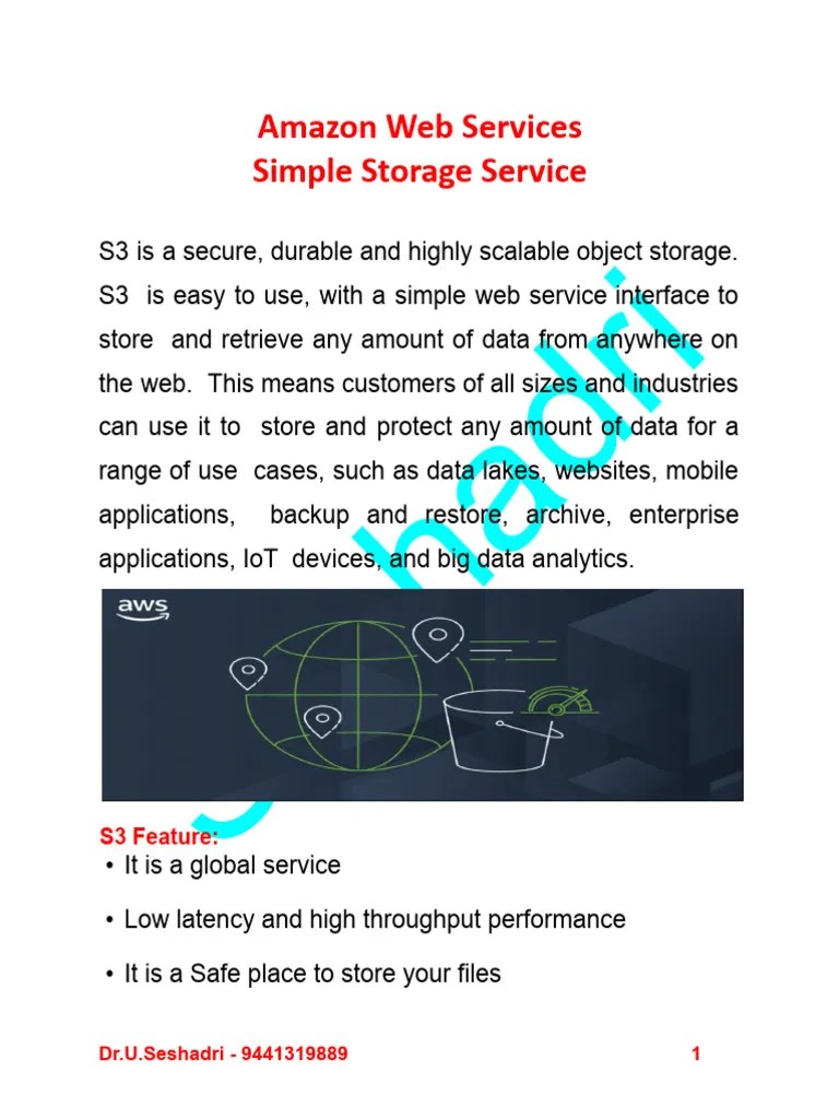 Aws S3 Download Free PDF Computer Engineering Computer Data Storage
