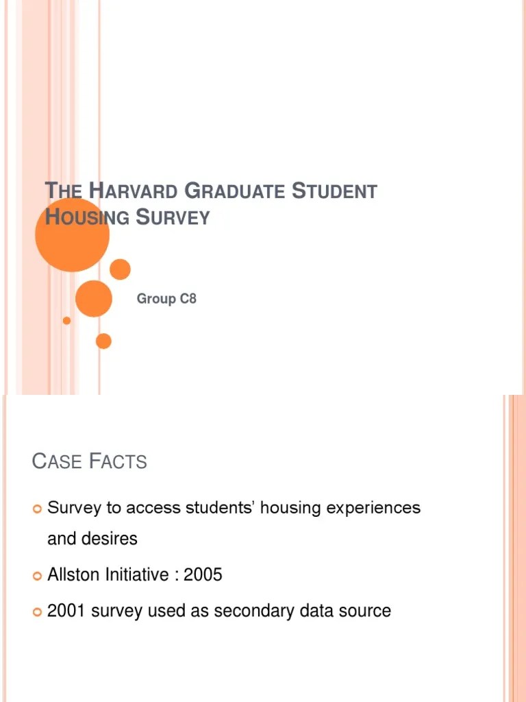 The Harvard Graduate Student Housing Survey Survey Methodology