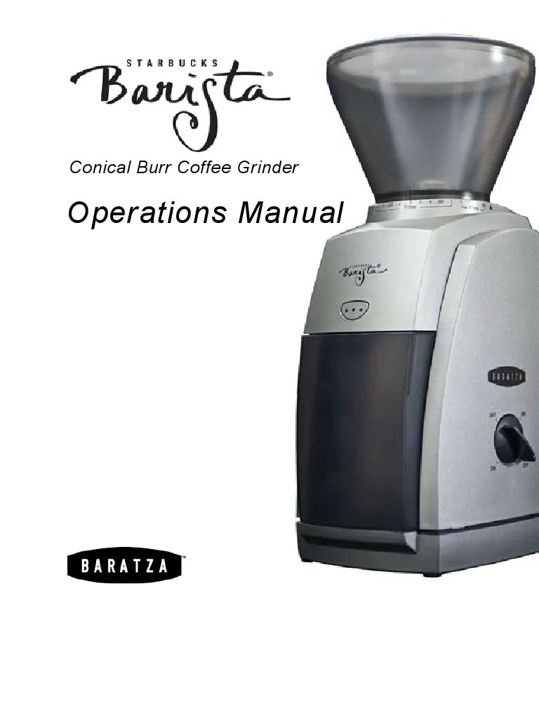 Starbucks Barista Burr Grinder PDF Coffee Foods