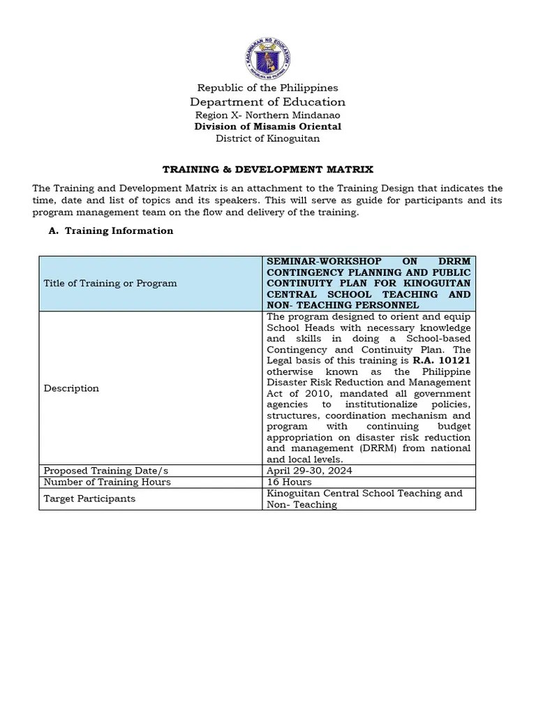 Usda Contingency Planning Program Contingency Plan ANDPublic Service Continuity Plan PROGRAMMATRIX