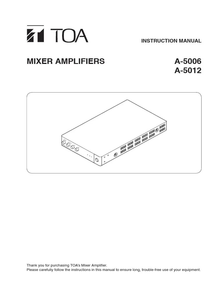 59 Digital Mixer Amplifier Manuals | Download Free PDF | Electrical