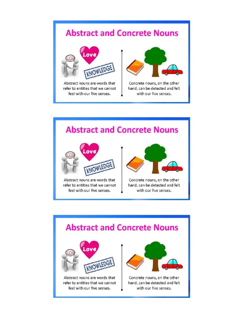 Abstract Vs Concrete Nouns PDF
