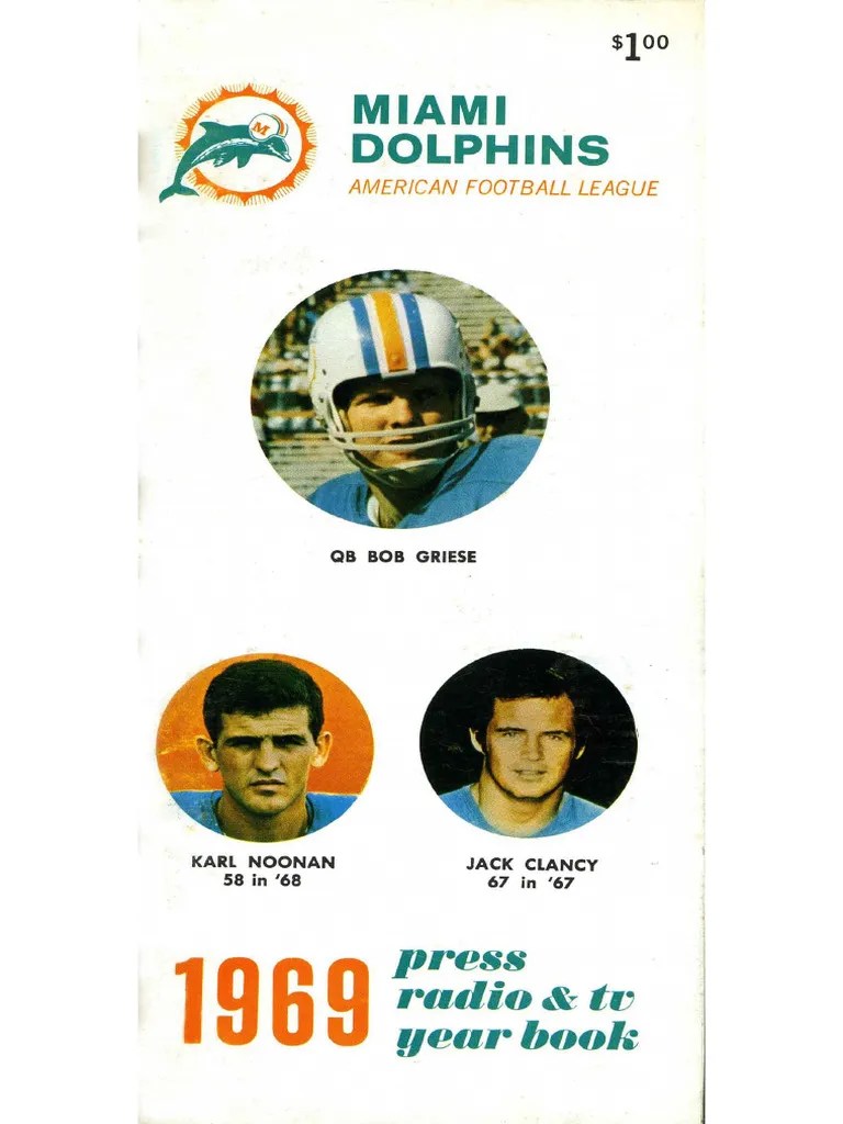 Dolphins 1969 Media Guide Miami Pdf