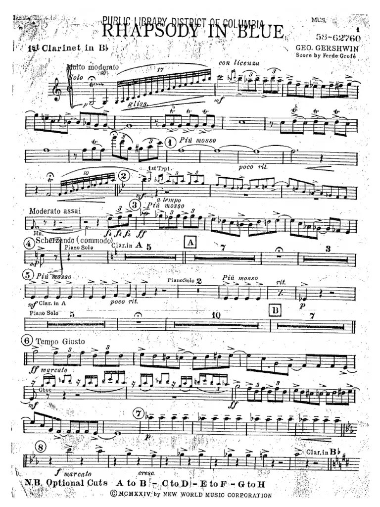 Rhapsody in Blue Excerpt PDF