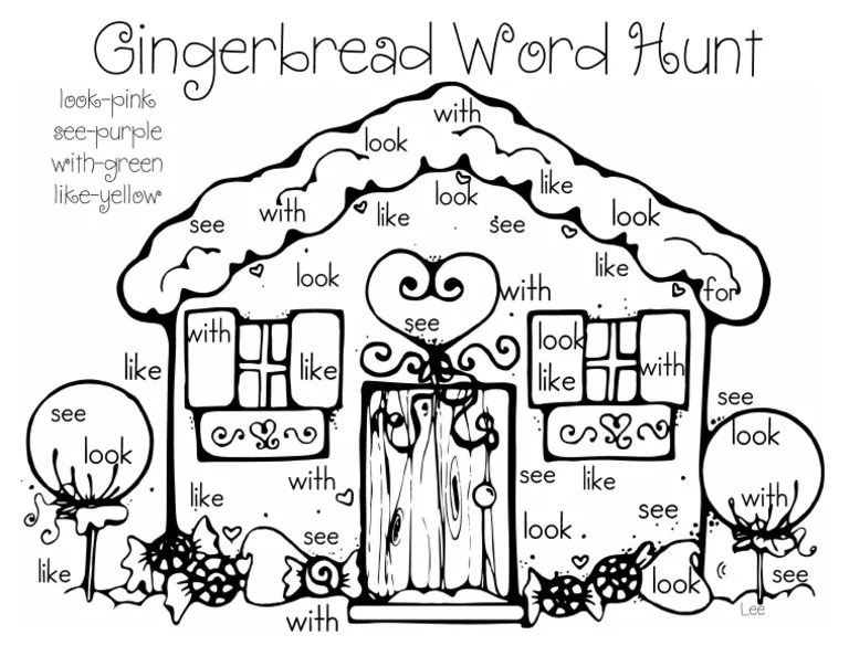 Gingerbread House Word Hunt