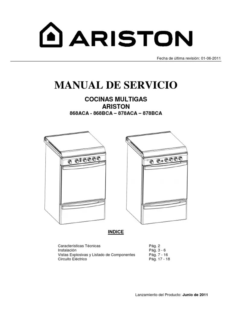 Manual Cocina Ariston Orbis Kitchen Stove Manufactured Goods