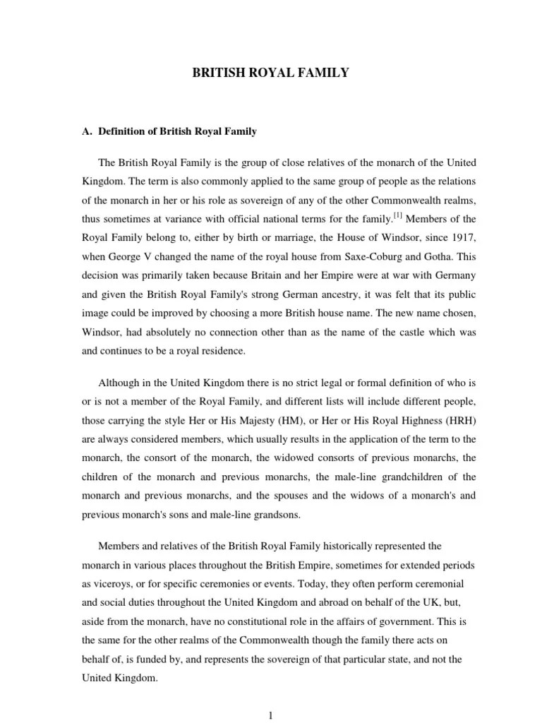 Definition of British Royal Family Duke Monarchy Of The United Kingdom