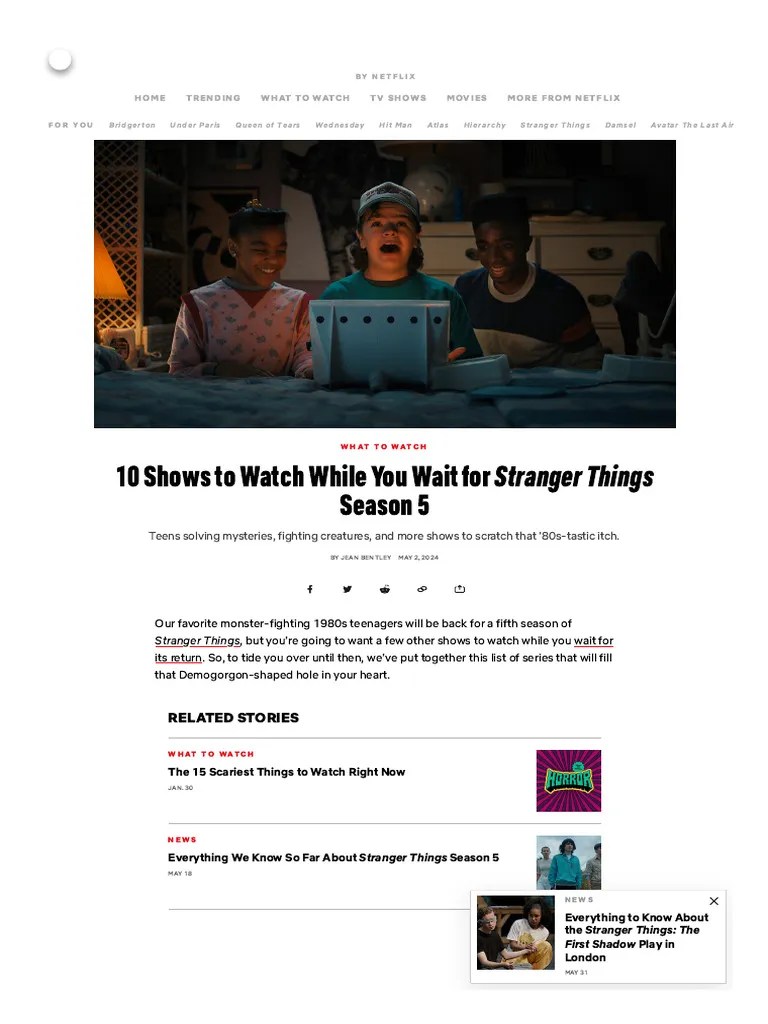10 Best Shows Like Stranger Things To Watch Before Season 5 Ne PDF