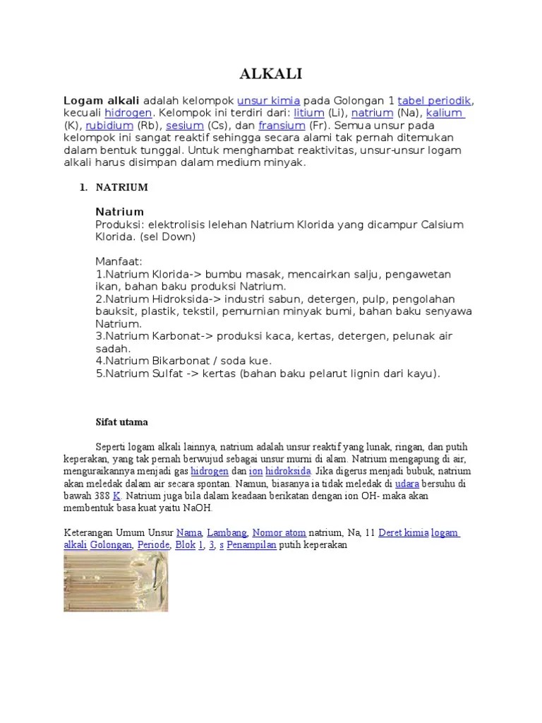 Alkali (Kimia) | PDF