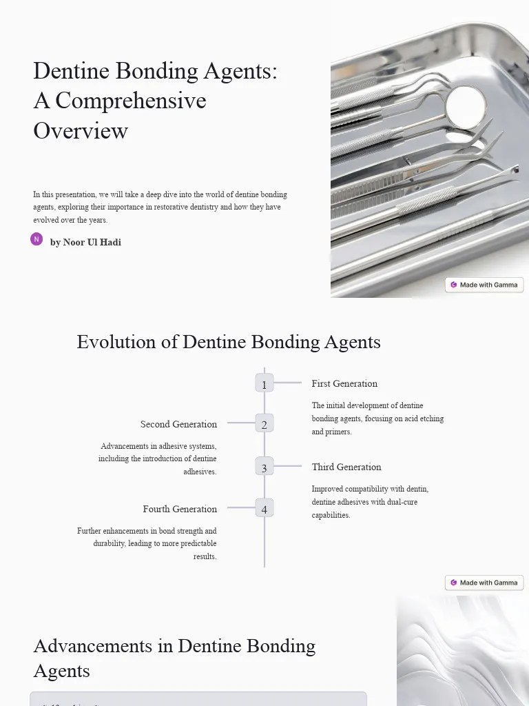 Dentine Bonding Agents A Comprehensive Overview PDF Dentin Adhesive