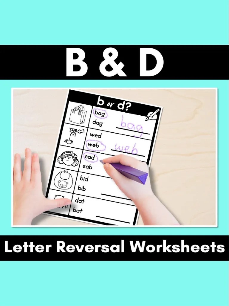 b-and-d-letter-reversal-worksheets | PDF