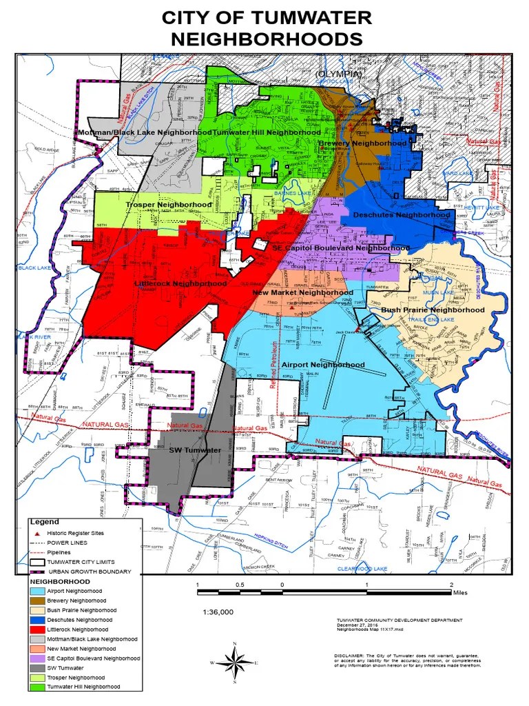 Tumwater Neighborhoods Map Overview PDF