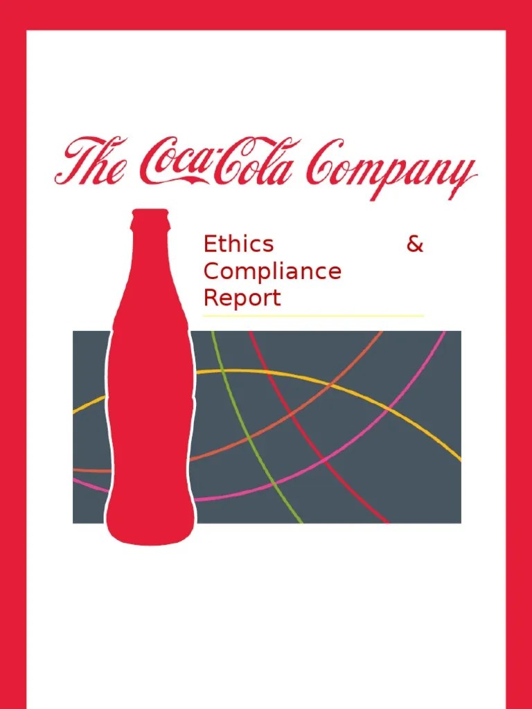 Ethics Report Integrity Coca Cola