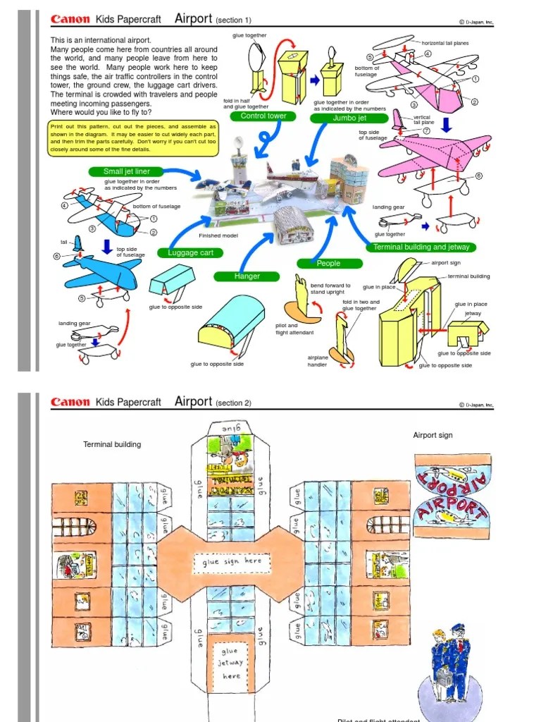 Paper Craft Paper Model Building Airport