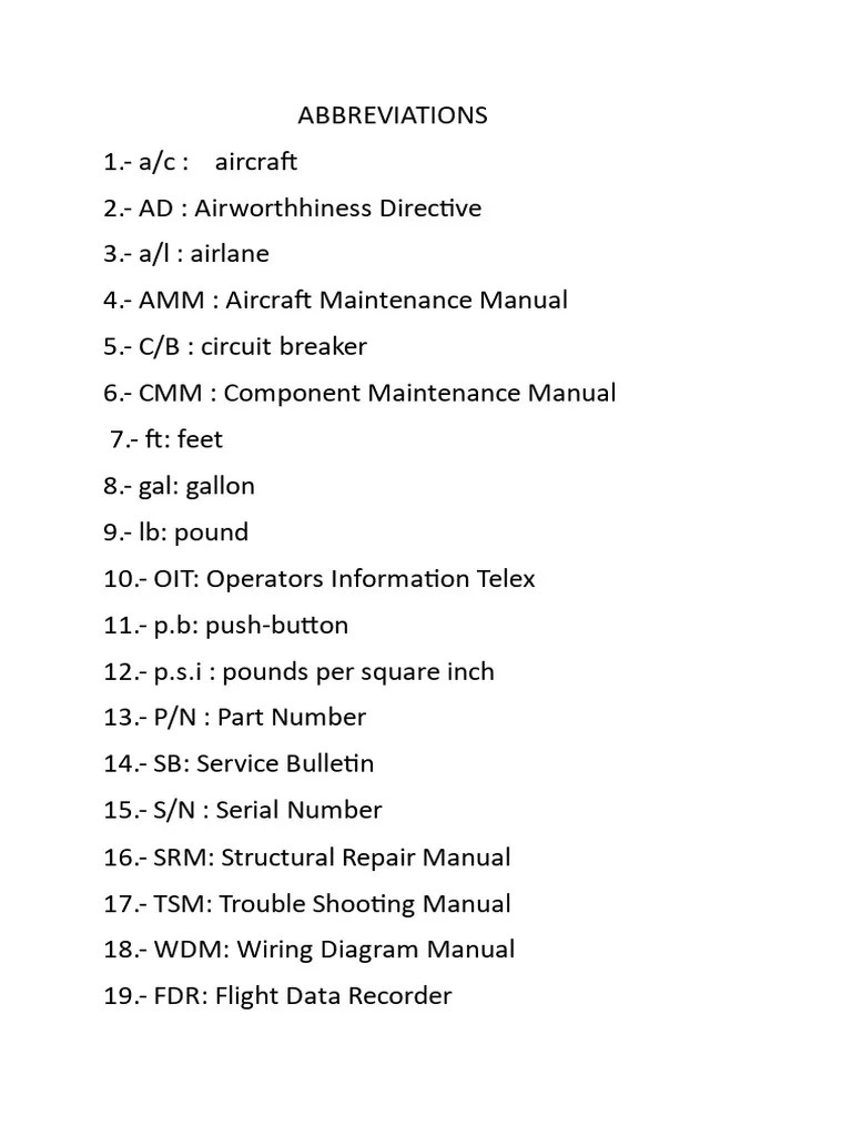 Aviation Abbreviations Guide PDF Technology & Engineering