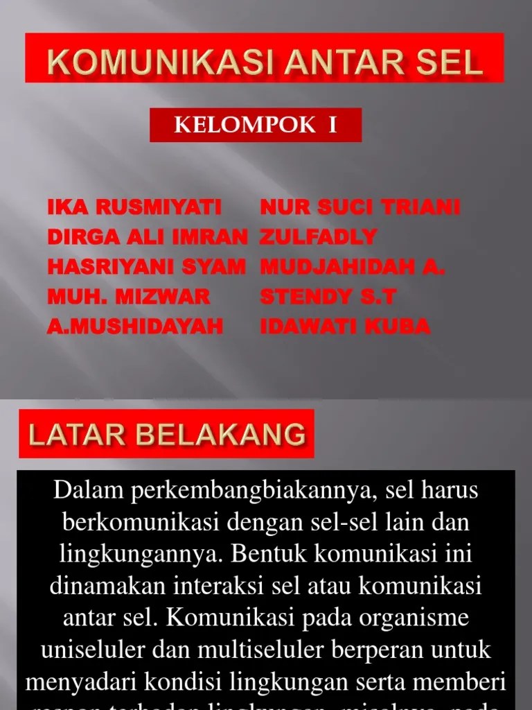 Komunikasi Antar Sel Ppt