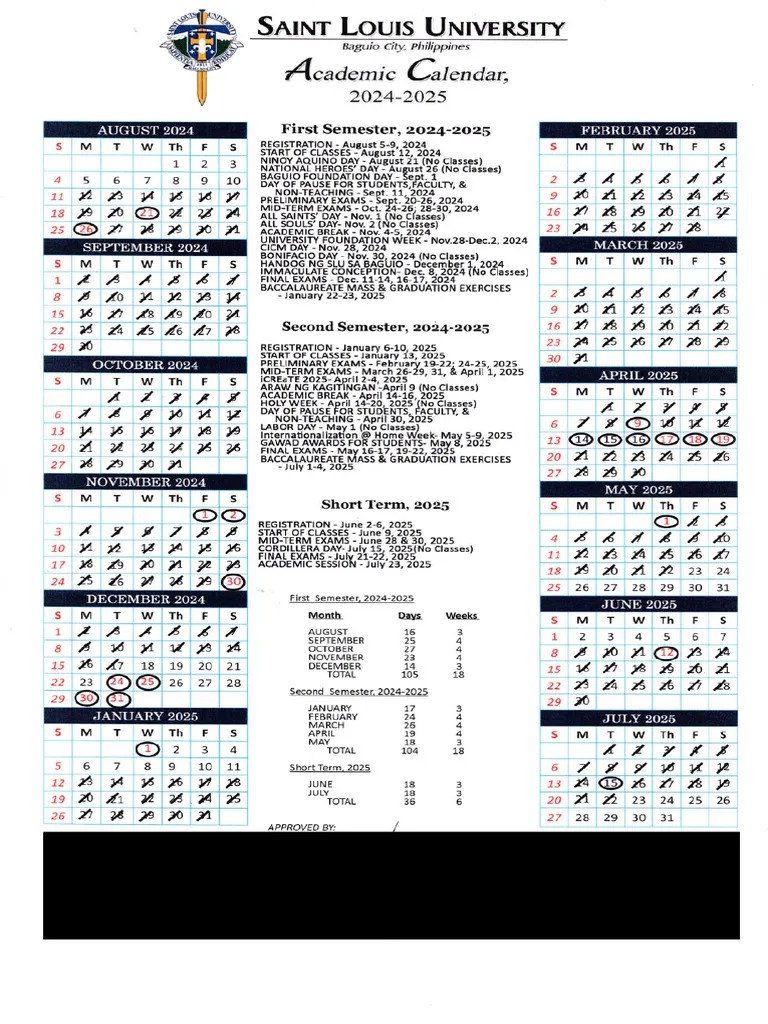 SLU Academic Calendar AY 2024 2025 Redacted PDF