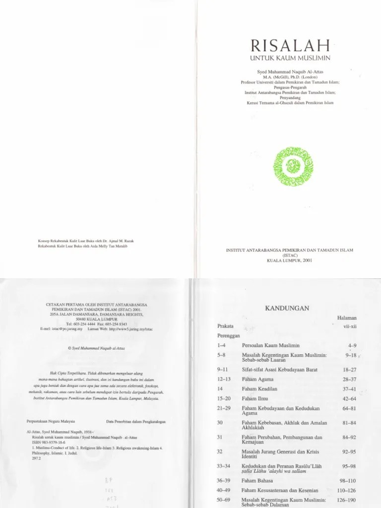 Prof AlAttas Risalah Untuk Kaum Muslimin