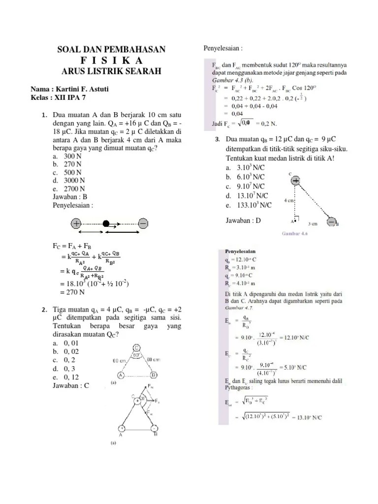 Fisika XII SMA - Arus Listrik Searah | PDF