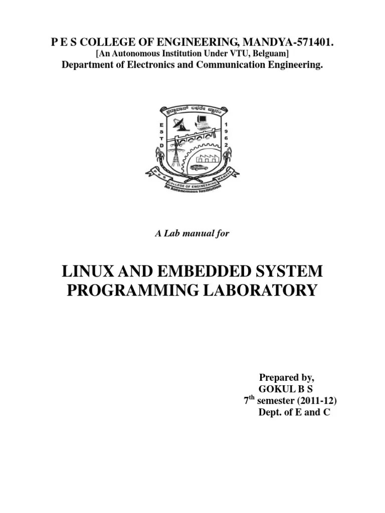 Linux Lab Manual, PESCE PDF Command Line Interface Operating