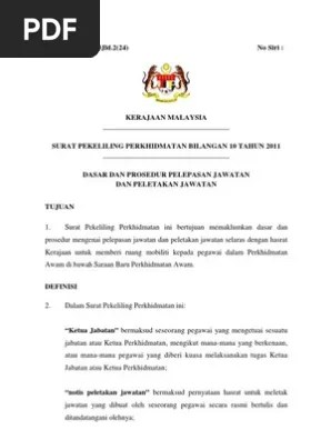 19 Contoh Surat Perletakan Jawatan Penjawat Awam