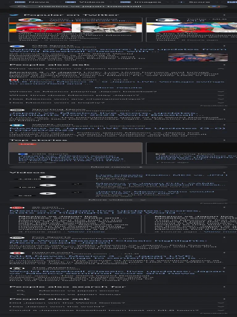 Mexico Vs Japan Baseball Google Search PDF Baseball Competitions