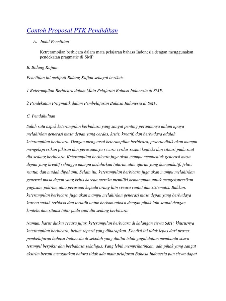 Contoh Laporan Ptk Bahasa Indonesia Smp Kumpulan Contoh Laporan