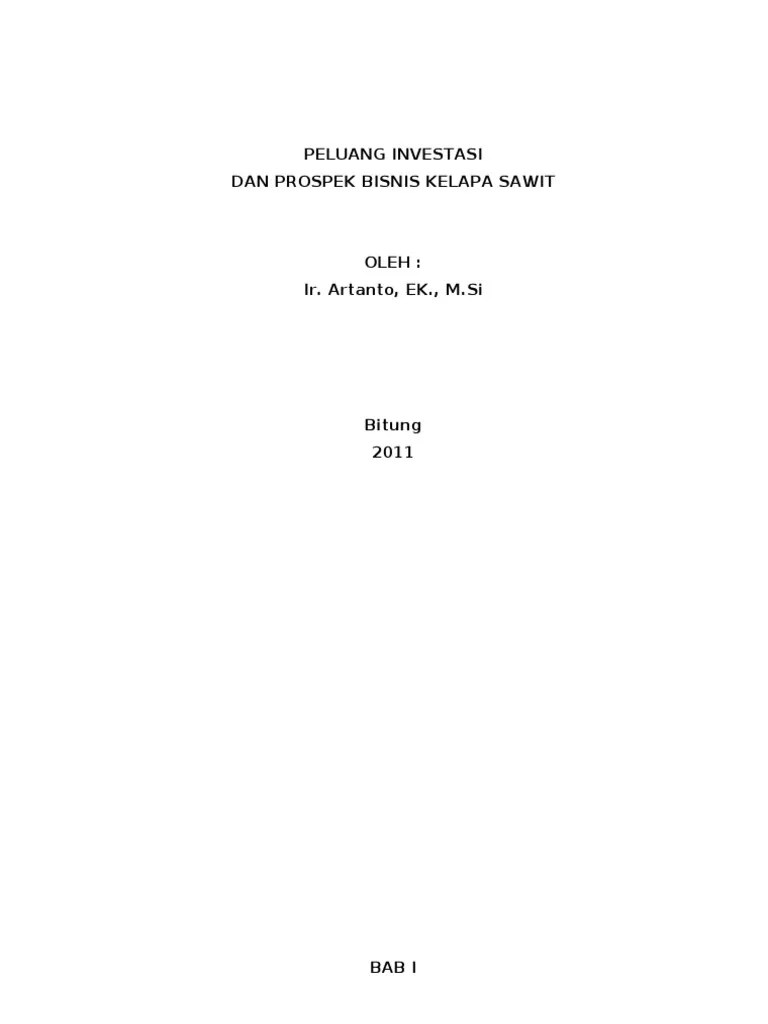 Proposal Kelapa Sawit PDF