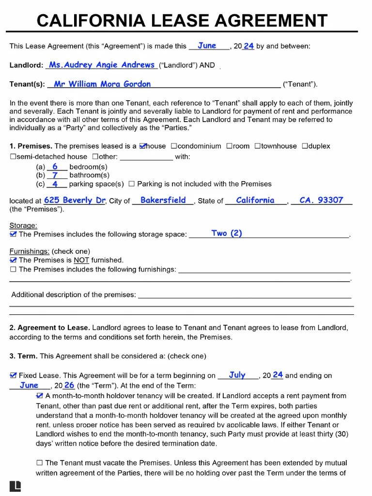 1 California-Residential-Lease-Agreement | PDF