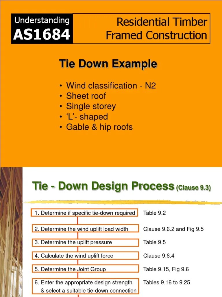 AS1684 SS N2 L Shaped House TieDown Example Nov 07 Framing