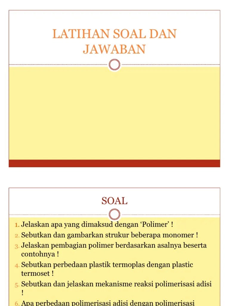 Latihan Soal Dan Jawaban | PDF