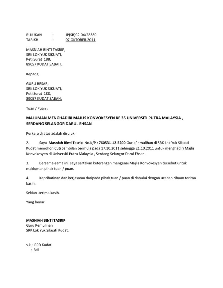 Surat Rasmi Sokongan In English deorifu