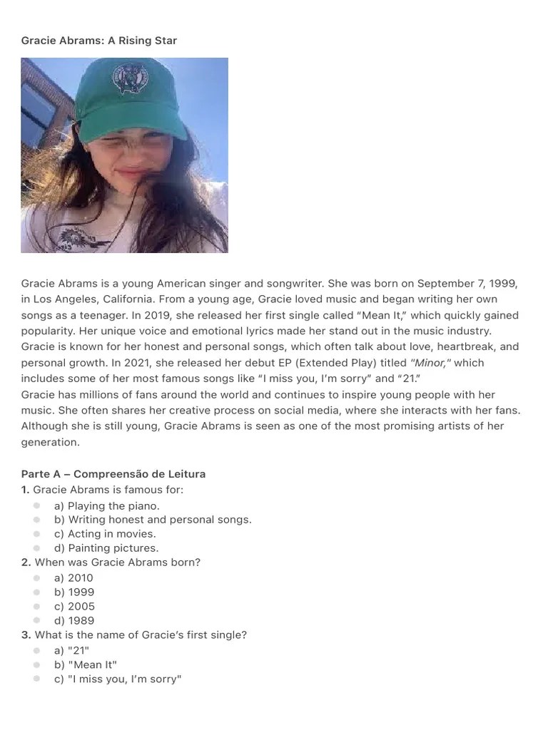 Gracie Abrams A Rising Star PDF