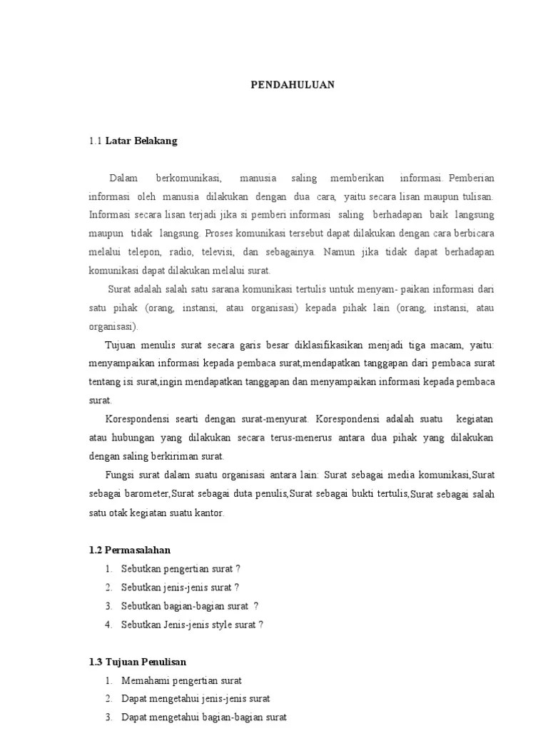 Makalah Jenis Surat | PDF