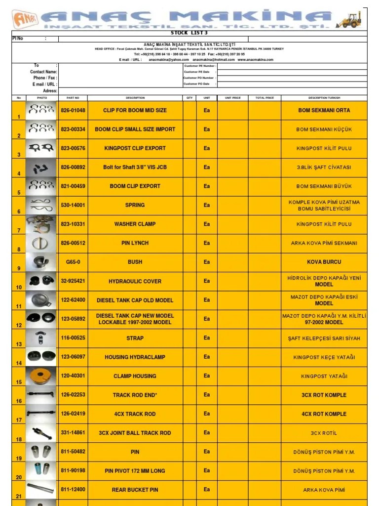 JCB Spare Parts PDF Automotive Industry Vehicle Technology