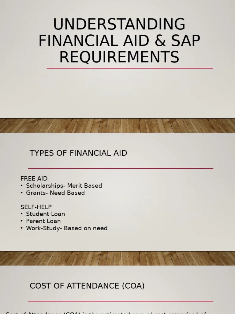 Understanding Financial Aid & Sap Requirements PDF