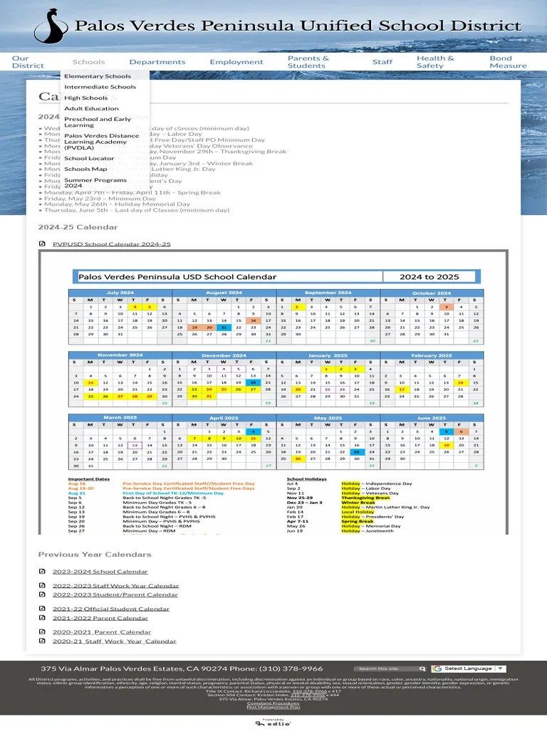 PVPUSD Calendar | PDF